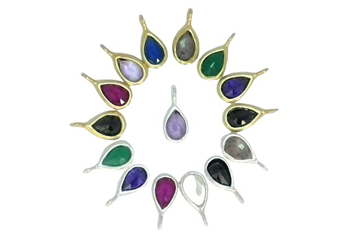 Sterling silver stone charm