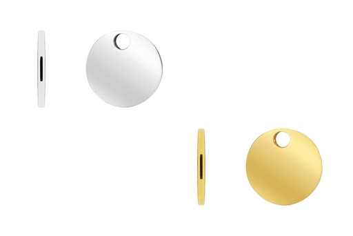 Mini placa contraste plata 925