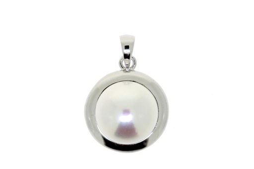 [16664PPBLRD] Sterling silver pearl pendant