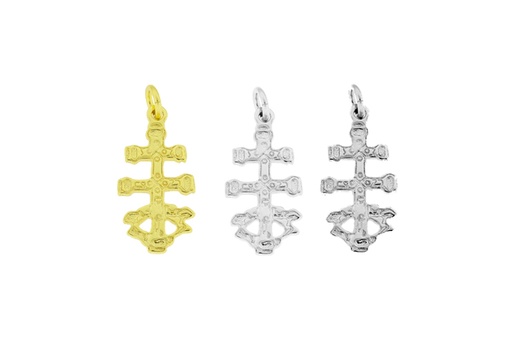 Sterling silver caravaca cross pendant