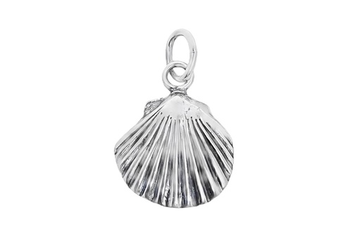 [16916POX] Sterling silver sea shell pendant