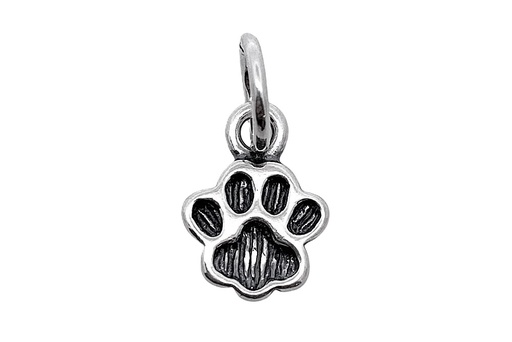 [16917POX] Sterling silver dog fingerprint pendant