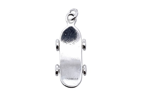 [17008PPL] Sterling silver skate pendant