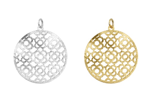 Colgante plata 925 flores barcelona