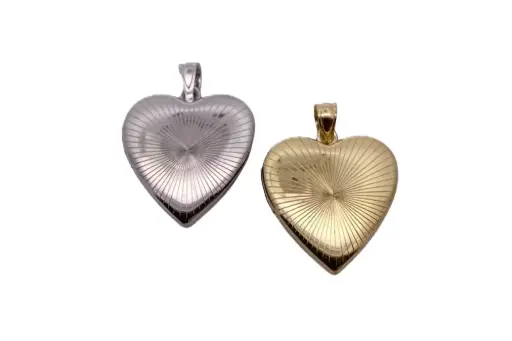 Sterling silver heart locket pendant