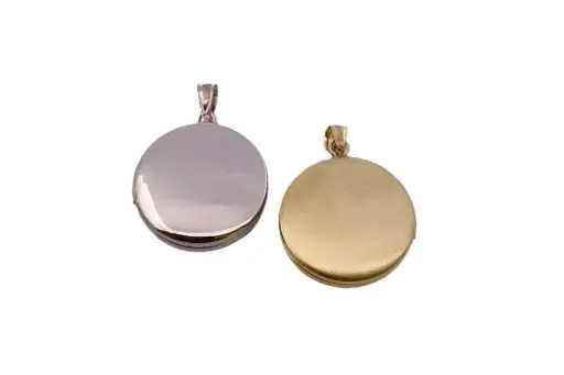 Sterling silver circle locket pendant