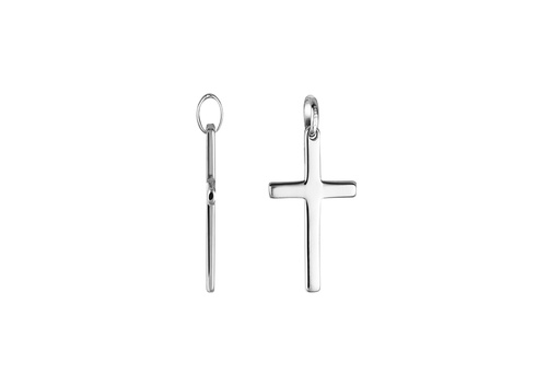 [17855PPL] Sterling silver 20x12mm cross pendant