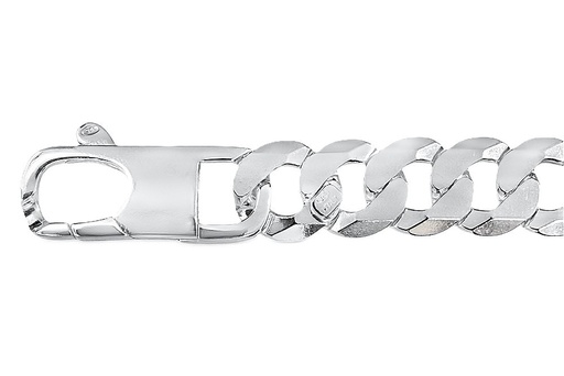 [17983C5500PL] Cadena plata 925 barbada pisada diamantada 6 lados 220 9mm