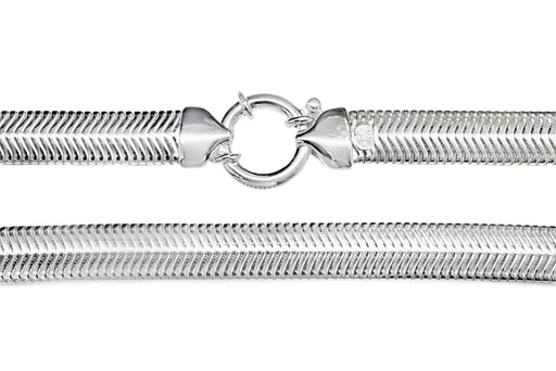 [17984C4200PL] Sterling silver real snake hollow oval 790 chain