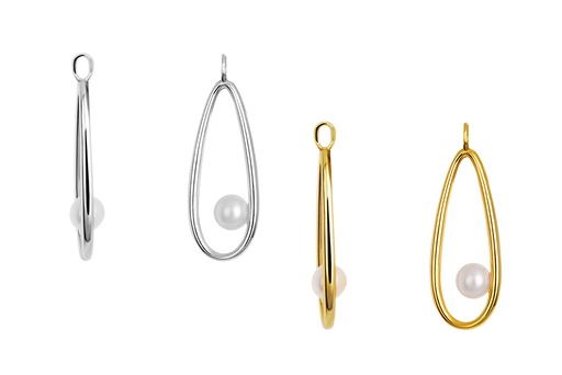 Sterling silver drop with pearl pendant