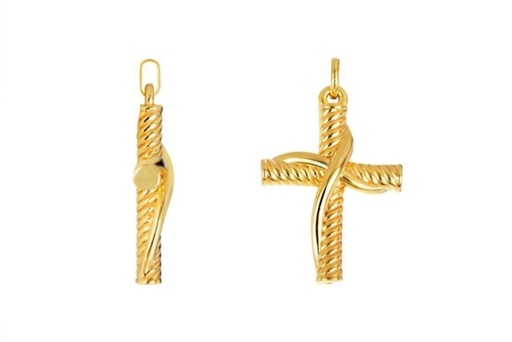 [18345PDO] Colgante plata 925 cruz gallonada 32x23mm