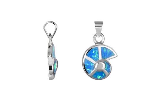 [18396PGOPRD] Colgante plata 925 caracola 13x11mm opalo