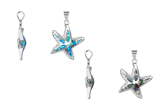 Sterling silver starfish pendant