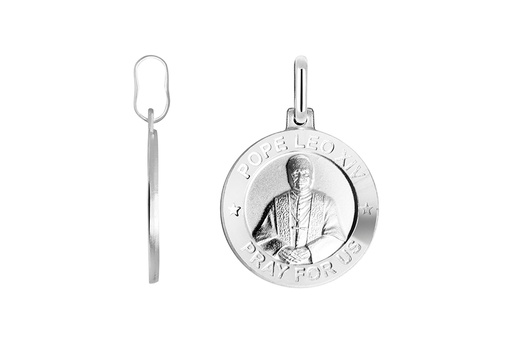 Sterling silver pope leo xiv medal pendant