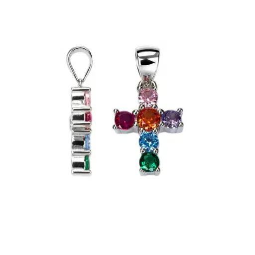 [18601PZMXRD] Colgante plata 925 cruz 15x11mm