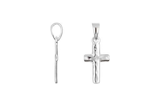 [18633PHAPL] Sterling silver 16x9mm cross pendant