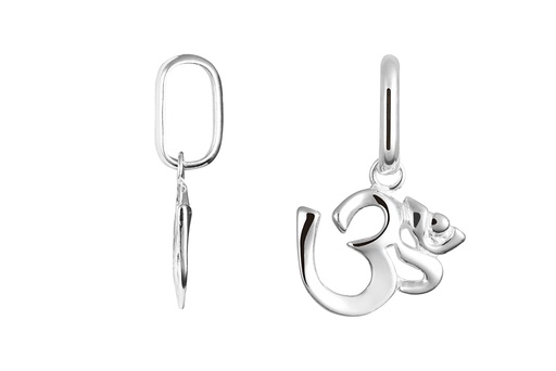 [18636PPL] Sterling silver om symbol pendant